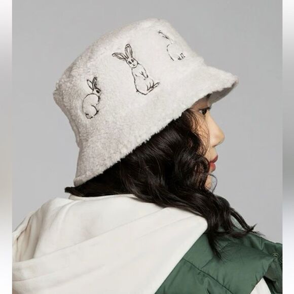 Lululemon Both Ways Fleece Lunar New Year Cream Bunny Bucket Hat
